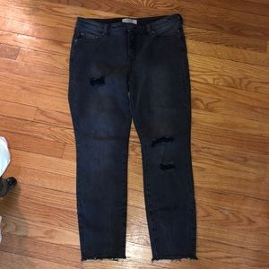 Free people black ripped jeans